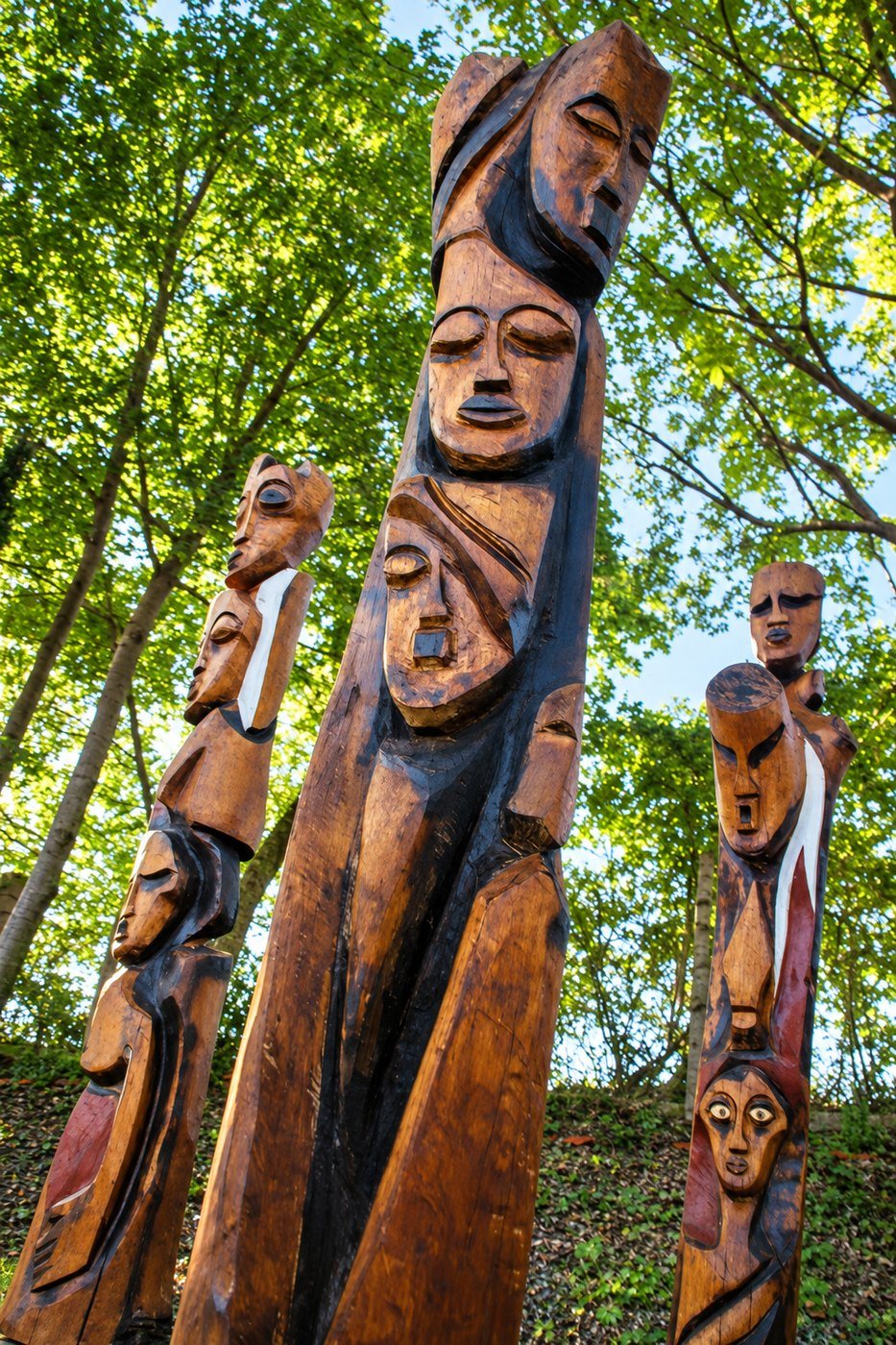 Totems with faces — Vincenzo Follykoué