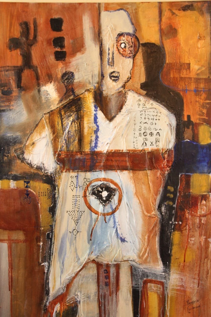 Composition with three figures — Vincenzo Follykoué